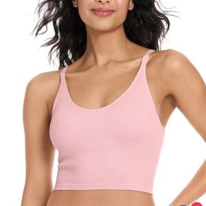 🌸2/$12🌸 Lemon Ribbed Yoga Bra Pink XL